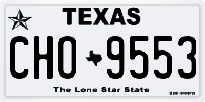 TX license plate CHO9553