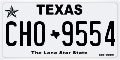 TX license plate CHO9554