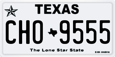 TX license plate CHO9555