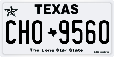 TX license plate CHO9560