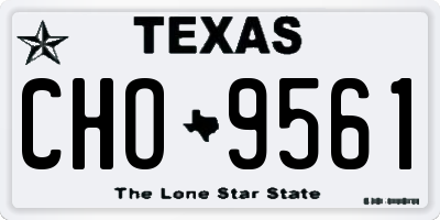 TX license plate CHO9561