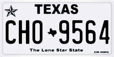 TX license plate CHO9564