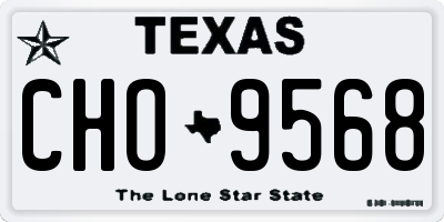 TX license plate CHO9568