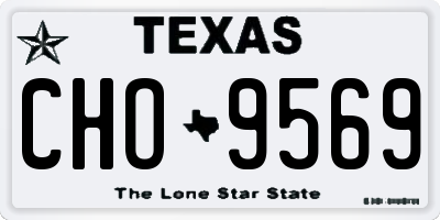 TX license plate CHO9569