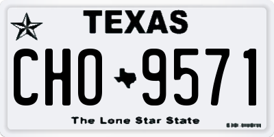 TX license plate CHO9571