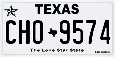 TX license plate CHO9574