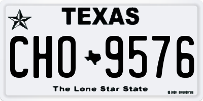 TX license plate CHO9576