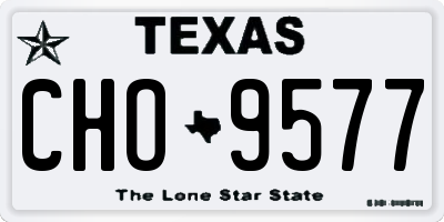 TX license plate CHO9577