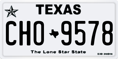 TX license plate CHO9578
