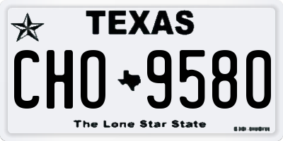 TX license plate CHO9580