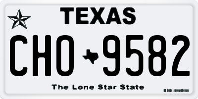 TX license plate CHO9582