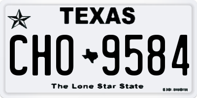 TX license plate CHO9584