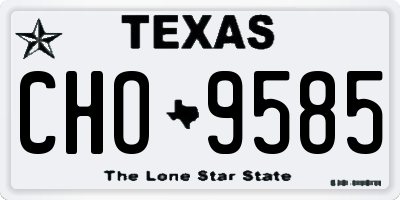 TX license plate CHO9585