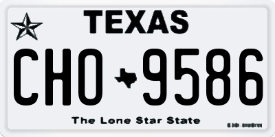 TX license plate CHO9586