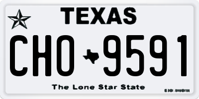 TX license plate CHO9591