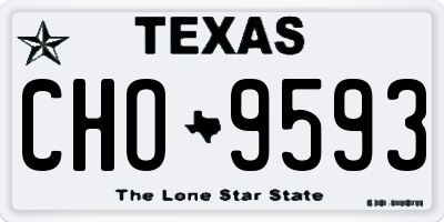 TX license plate CHO9593