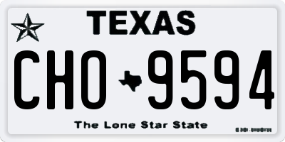 TX license plate CHO9594