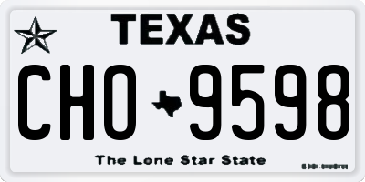 TX license plate CHO9598