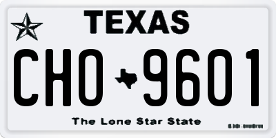 TX license plate CHO9601
