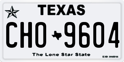 TX license plate CHO9604