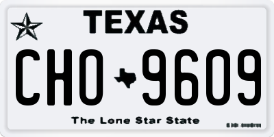 TX license plate CHO9609