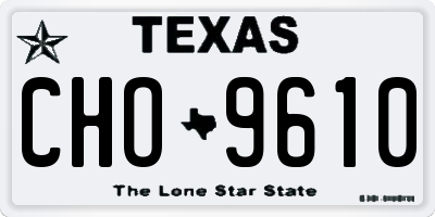 TX license plate CHO9610