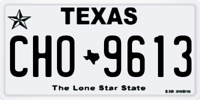 TX license plate CHO9613