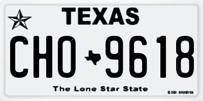 TX license plate CHO9618