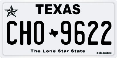 TX license plate CHO9622