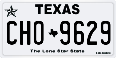 TX license plate CHO9629