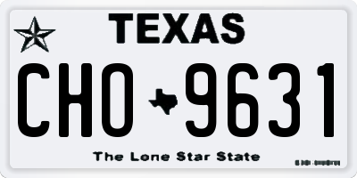 TX license plate CHO9631