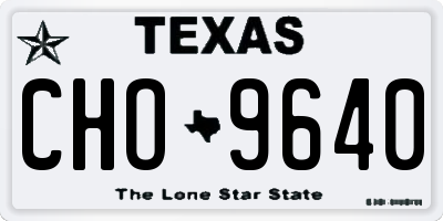 TX license plate CHO9640