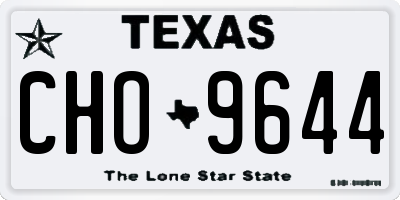 TX license plate CHO9644