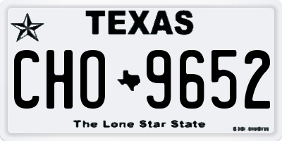TX license plate CHO9652