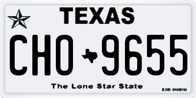 TX license plate CHO9655