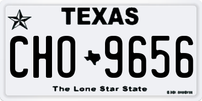 TX license plate CHO9656