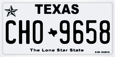TX license plate CHO9658