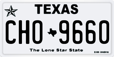 TX license plate CHO9660