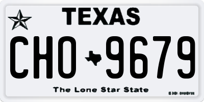 TX license plate CHO9679
