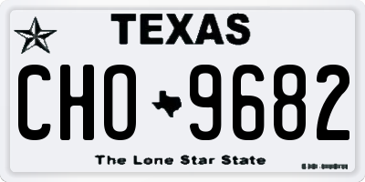 TX license plate CHO9682