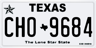 TX license plate CHO9684