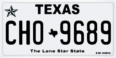 TX license plate CHO9689