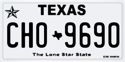 TX license plate CHO9690