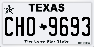 TX license plate CHO9693