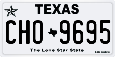 TX license plate CHO9695