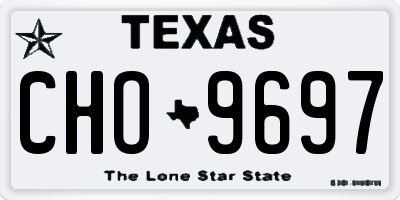 TX license plate CHO9697
