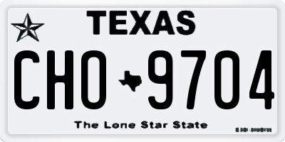 TX license plate CHO9704