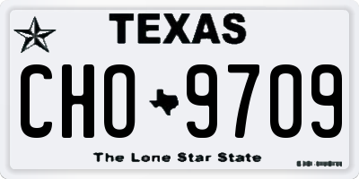 TX license plate CHO9709