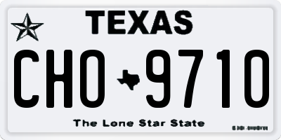 TX license plate CHO9710