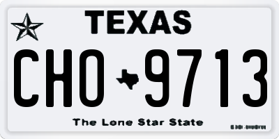 TX license plate CHO9713